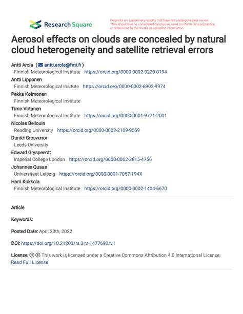 (PDF) Assessment of cloud heterogeneities effects on brightness .